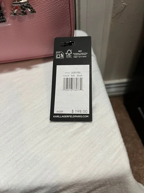 Karl Lagerfeld Paris Pink Charm Crossbody NWT $198 MSRP - Picture 14 of 15